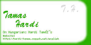 tamas hardi business card